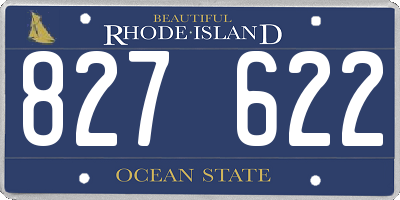 RI license plate 827622