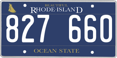 RI license plate 827660
