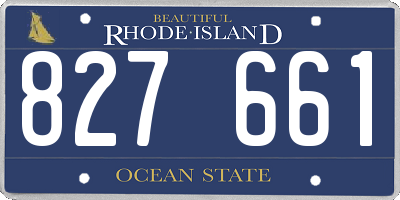 RI license plate 827661