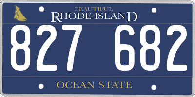 RI license plate 827682