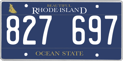RI license plate 827697