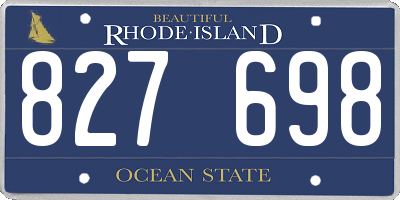 RI license plate 827698