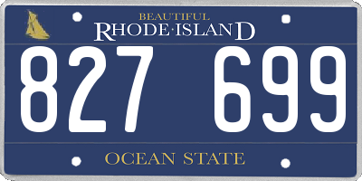 RI license plate 827699