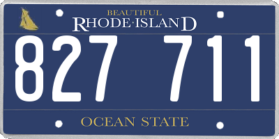 RI license plate 827711