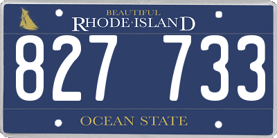 RI license plate 827733