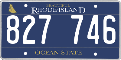 RI license plate 827746