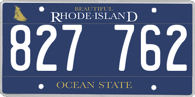 RI license plate 827762