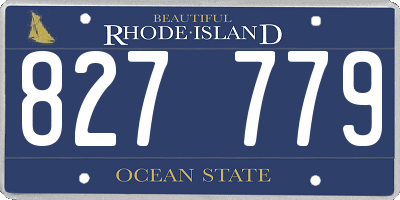 RI license plate 827779