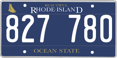 RI license plate 827780