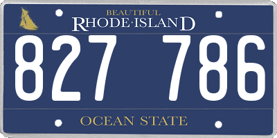 RI license plate 827786