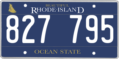 RI license plate 827795