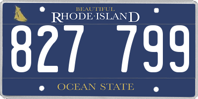 RI license plate 827799