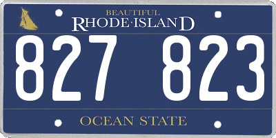 RI license plate 827823