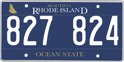 RI license plate 827824