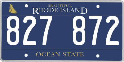 RI license plate 827872