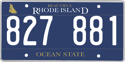 RI license plate 827881