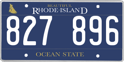 RI license plate 827896
