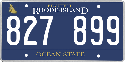 RI license plate 827899