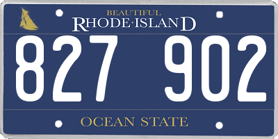 RI license plate 827902