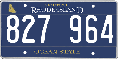 RI license plate 827964