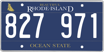 RI license plate 827971