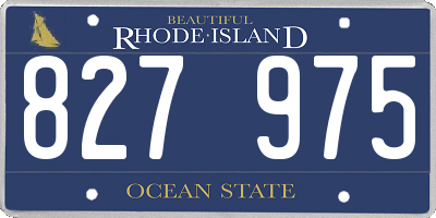 RI license plate 827975