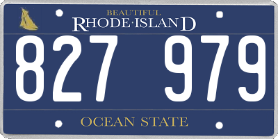 RI license plate 827979