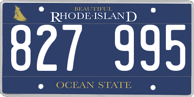 RI license plate 827995