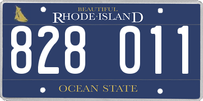 RI license plate 828011