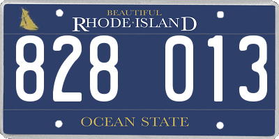 RI license plate 828013