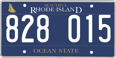 RI license plate 828015