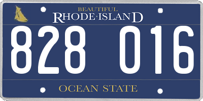 RI license plate 828016