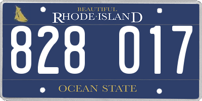 RI license plate 828017