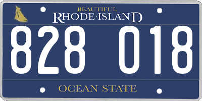 RI license plate 828018
