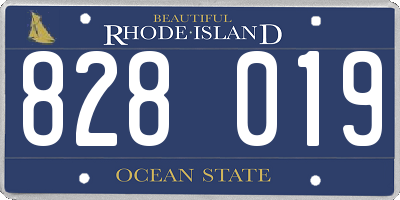 RI license plate 828019