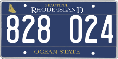 RI license plate 828024