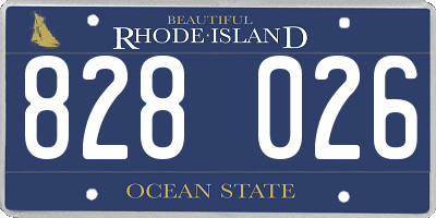 RI license plate 828026