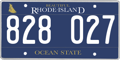 RI license plate 828027