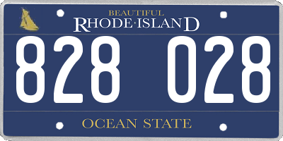 RI license plate 828028