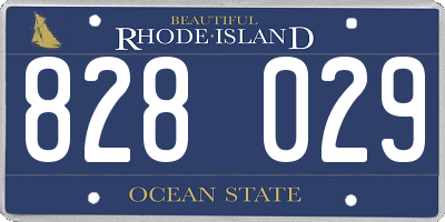 RI license plate 828029