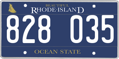 RI license plate 828035