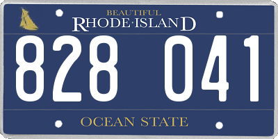 RI license plate 828041