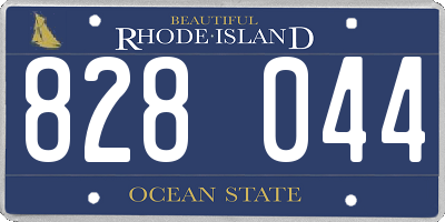 RI license plate 828044