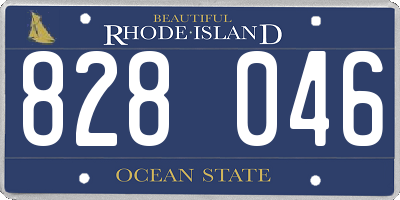 RI license plate 828046
