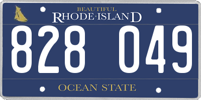 RI license plate 828049