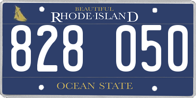 RI license plate 828050