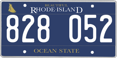 RI license plate 828052
