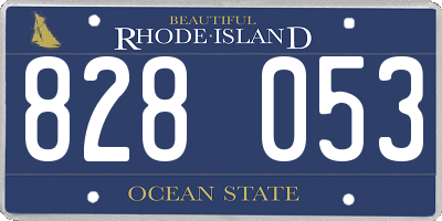 RI license plate 828053