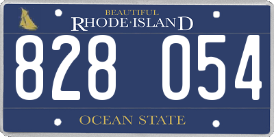 RI license plate 828054