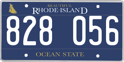 RI license plate 828056